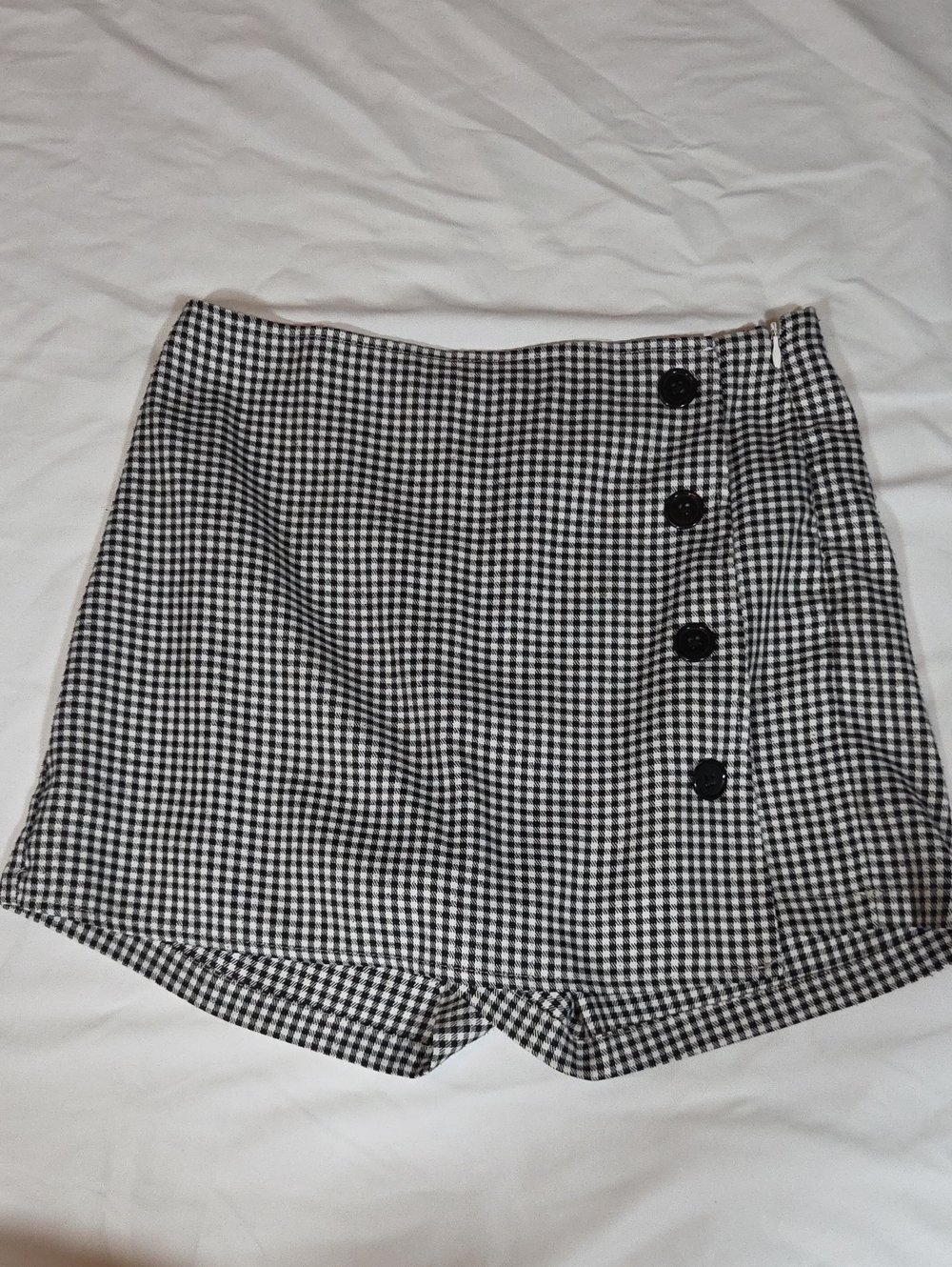 Kendall + Kylie Black and White Checkered Skort Size Small